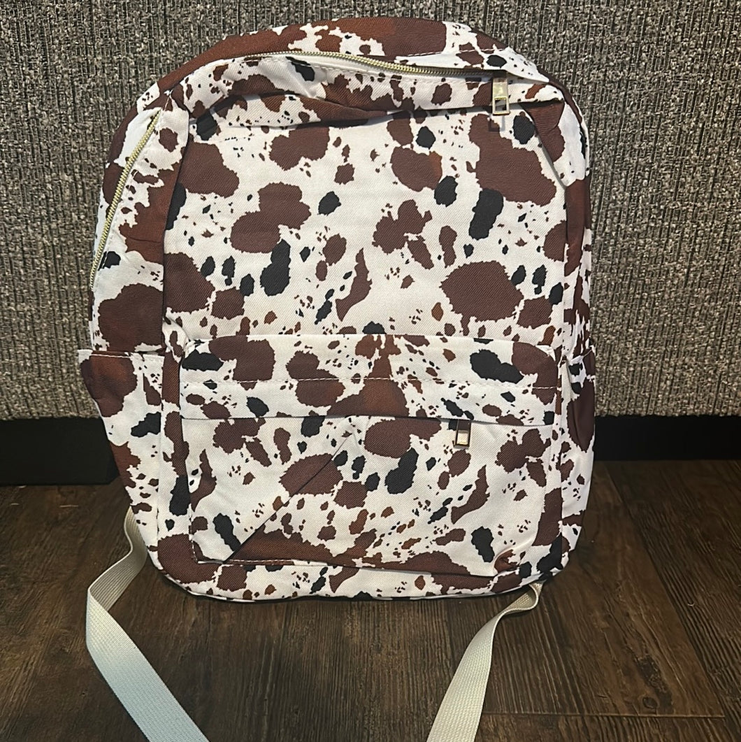 Cow Print Bookbag