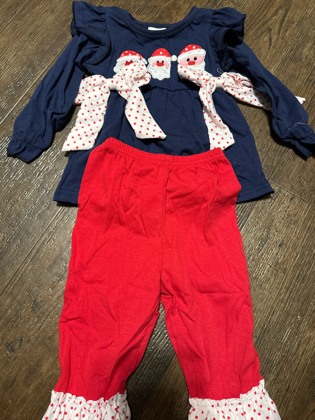 Santa Bow Pant Set